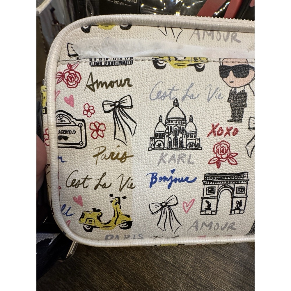 Karl Lagerfeld Paris Maybelle Crossbody Bag Parisian Print - Picture 9 of 16